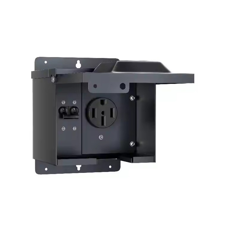 NEMA 14-50 როზეტი ბოქსით და დამცველით