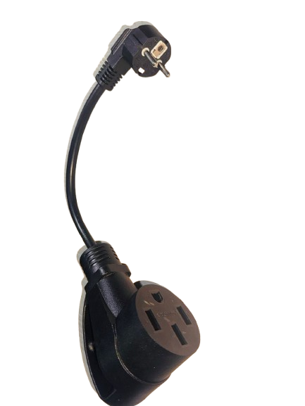 NEMA 14-50 → ევროპულ როზეტზე გადამყვანი